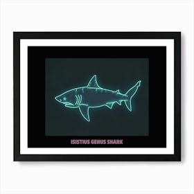 Neon Pink Isistius Genus Shark Poster 2 Póster