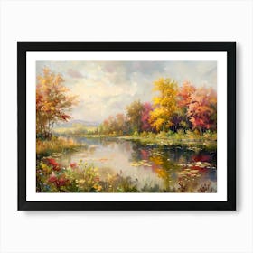 Autumn Lily Pond Art Print