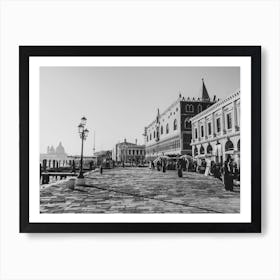 Venice Italy In Black And White 02 Art Print