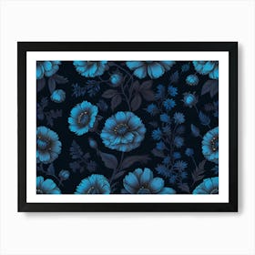 Blue Flowers 4 Art Print