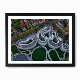 Top View Bocconi University Milano Wall Art, Italy City print Art Print