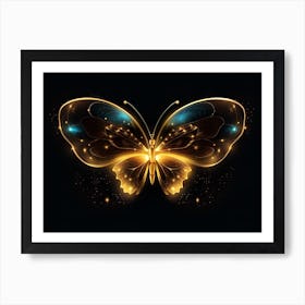 Golden Butterfly 63 Art Print