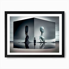 Woman In A Box Art Print