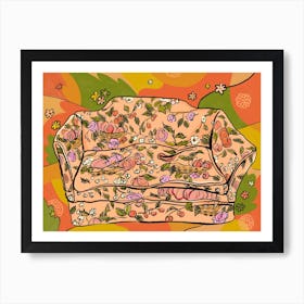 Groovy Couch Art Print