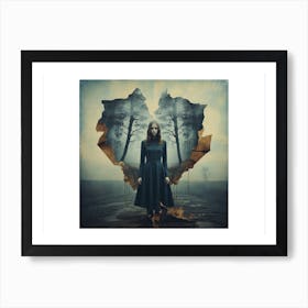 Girl In The Forest Art Print