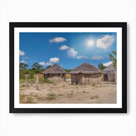 African village hut Art Print