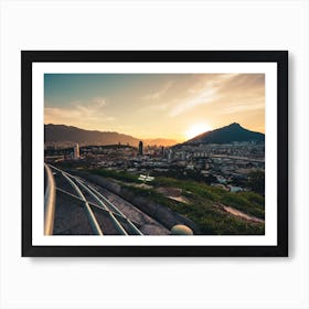 Sunset Cityscape In Monterrey Art Print