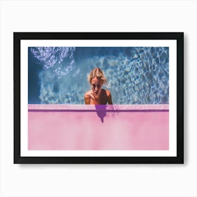 Sexy Woman In Pool Art Print