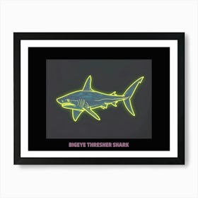 Neon Pink Bigeye Thresher Shark Poster 5 Art Print
