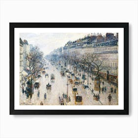 The Boulevard Montmartre On A Winter Morning (1897), Camille Pissarro Art Print