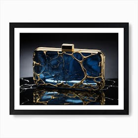 Blue And Gold Clutch Kintsugi Art Print