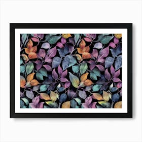 Watercolor Leaves Art Print