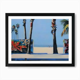 Graffiti On The Beach Art Print