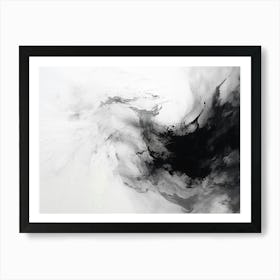 Transcendent Echoes Abstract Black And White 1 Art Print