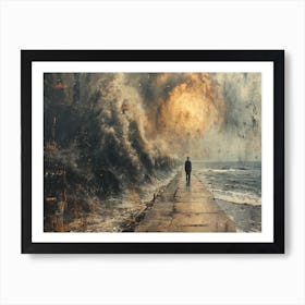 Temporal Resonances: A Conceptual Art Collection. 'The Storm' Art Print