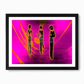 Tribal African Art Illustration In Painting Style 287 Art Print