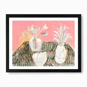 Pineapple on the Kitchen Table Art Print