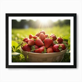 Basket Of Strawberries 14 Art Print