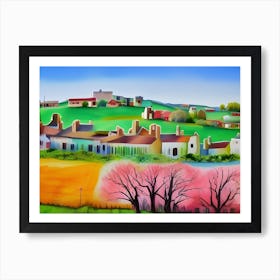 Village In Spring Art Print