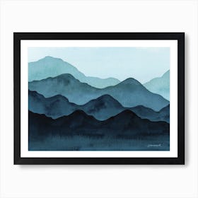 Blue Ridge Mountains Landscape Art Print