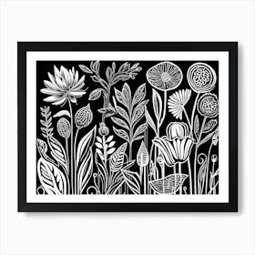 Lion cut inspired Black and white Garden plants & flowers art, Gardening art, Garden 220 Art Print