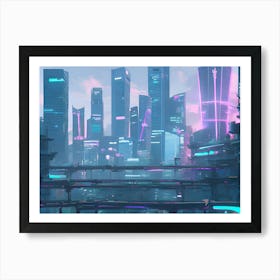 Futuristic Cityscape 3 Art Print