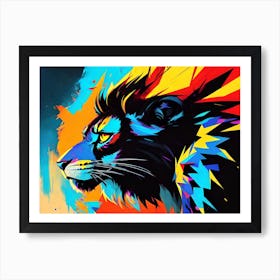 Colorful Lion 7 Art Print