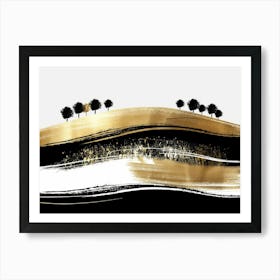 Gold And Black Canvas Print 43 Art Print