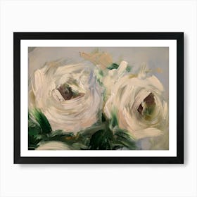 Couple of White Flowers Art Print