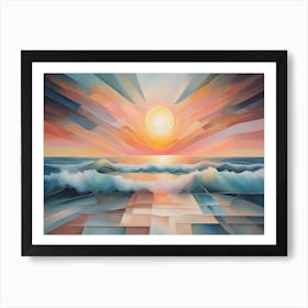 Sunset At The Beach Art Print