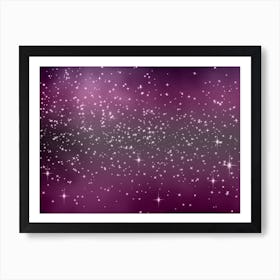 Purples Shade Shining Star Background Art Print