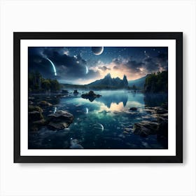 Planets In The Sky Art Print