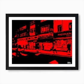 London Peckham High Street Red Art Print