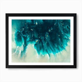 Aqua Echoes Art Print