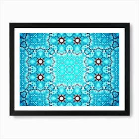 Abstraction Blue Watercolor And Alcohol Ink Pattern And Texture 4 Art Print