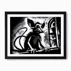 Gothic Rat Art Print