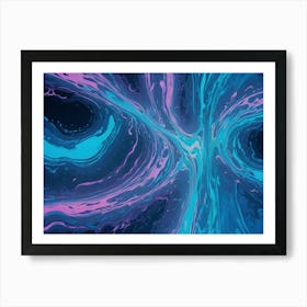 Abstract Image Of A Swirling, Colorful Pattern That Resembles A Cloud Of Smoke Or A Nebula In Space 1 Art Print