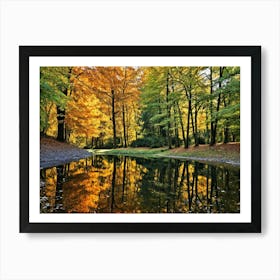 Serene Autumn Reflections 36 Poster