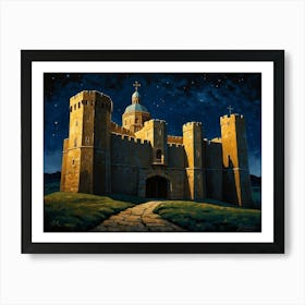 Castle At Night 6 Art Print