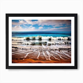 Waves Crashing On The Beach Art Print