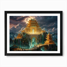 Fantasy Chinese Temple Art Print