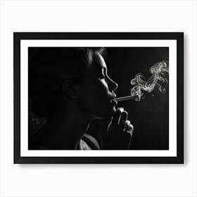 Cigarette Smoking Woman Art Print