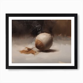 An Acorn Oil Painting 7 Art Print