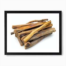 Sticks On A White Background 1 Art Print