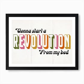 Revolution From My Bed, Oasis Multicoloured Art Print