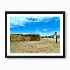 Stop Sign In Walvis Bay, Namibia (Africa Series) Art Print