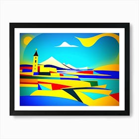 Landscape With A Church Art Print