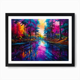 Contrast And Reflection Wilderness Art Print