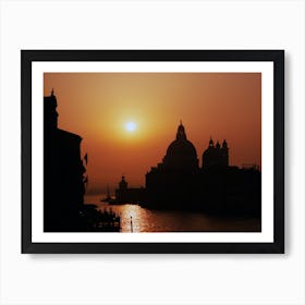 Venice Sunrise Sunset Sun Orange Italian Italy Milan Venice Florence Rome Naples Toscana photo photography art travel Art Print