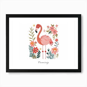 Little Floral Flamingo 3 Poster Art Print